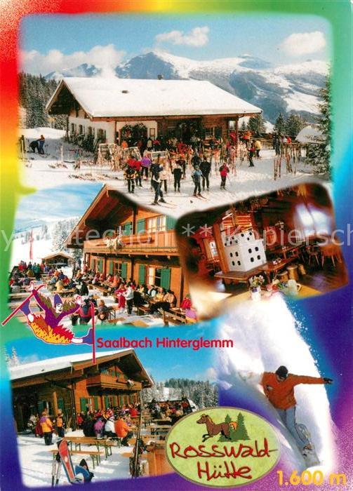 Hinterglemm Saalbach Rosswald Huette Winterlandschaft Reiterkogel