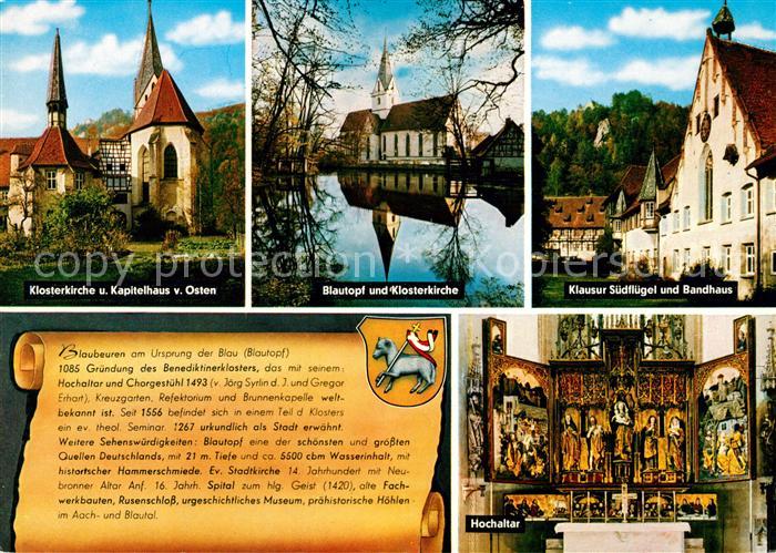 Blaubeuren Klosterkirche Kapitelhaus Blautopf Klosterkirche Bandhaus