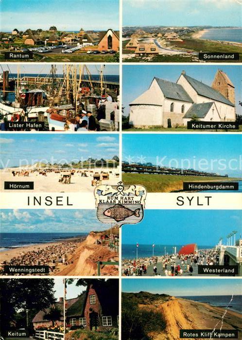 Insel Sylt Rantum Sonnenland Lister Hafen Keitumer Kirche Hoernum Westerland