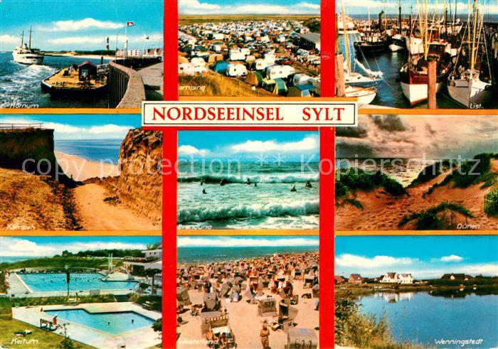 Insel Sylt Hoernum List Keitum Wenningstedt Strand Brandung Kampen