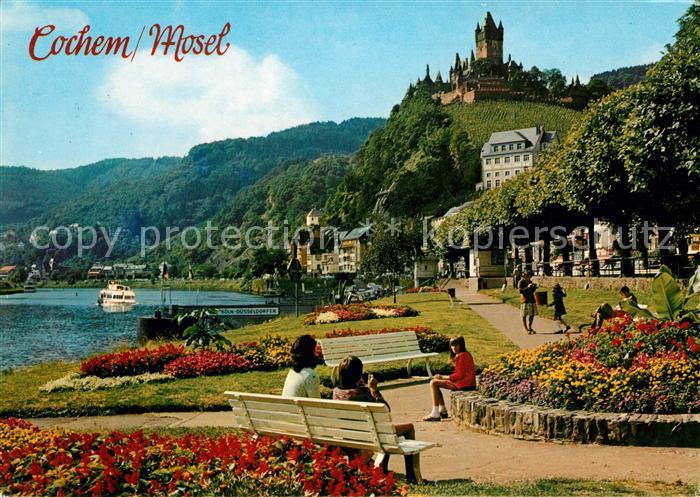 Cochem Mosel Parkanlagen Moselufer Burg