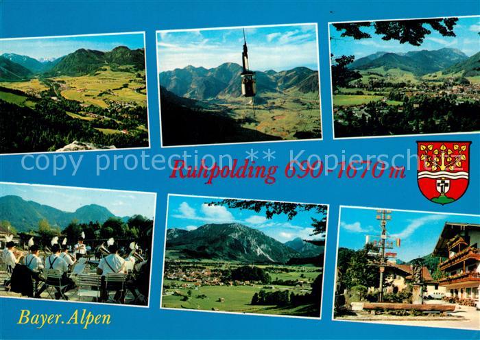 Ruhpolding Panoramen Marktplatz Seilbahn Trachtenkapelle