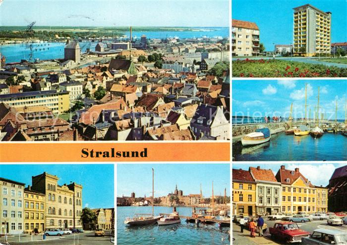 Stralsund Mecklenburg Vorpommern Panorama Leninplatz Hafen Heinrich Heine Ring