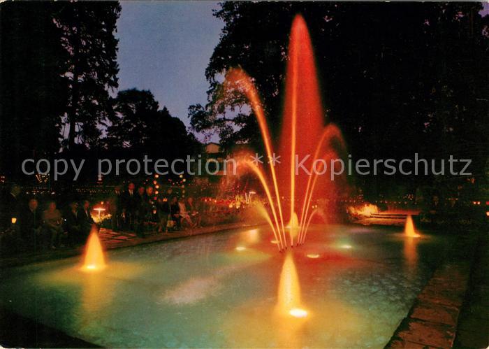 Bad Driburg Fontaene Kurpark Parkbeleuchtung