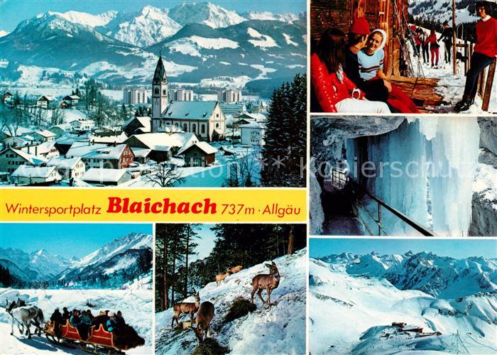 Blaichach Allgaeu Winterlandschaften Pferdeschlitten