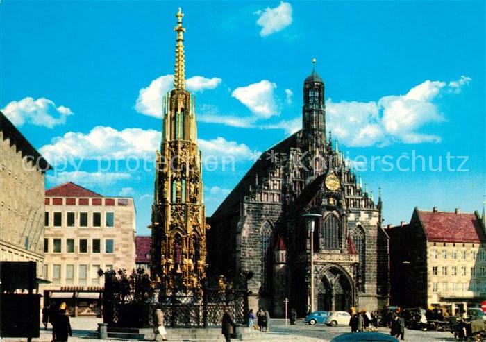 Nuernberg Schoener Brunnen Frauenkirche