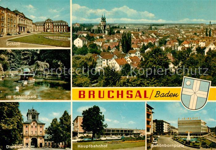 Bruchsal Schloss Schlosspark Hauptbahnhof Schoenbornplatz Damianstor