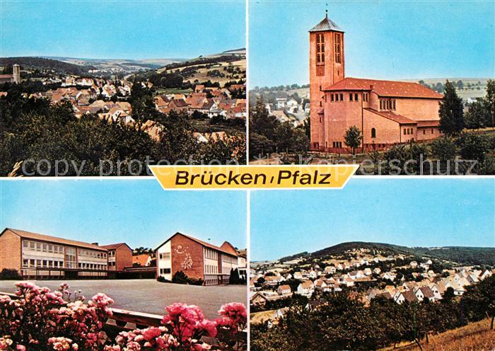 Bruecken Pfalz Panorama Kirche
