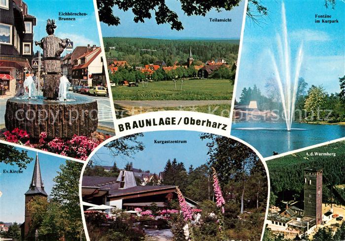Braunlage Eichhoernchenbrunnen Fontaene Kurpark Kirch Kurgastzentrum
