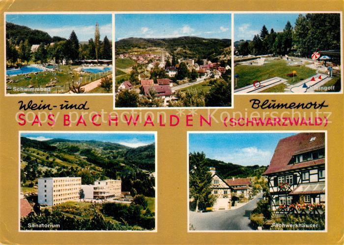 Sasbachwalden Sanatorium Schwimmbad Minigolf Fachwerkhaeuser