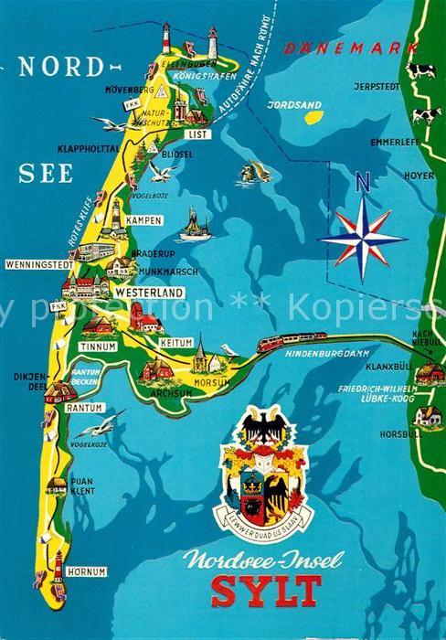 Insel Sylt Panoramakarte