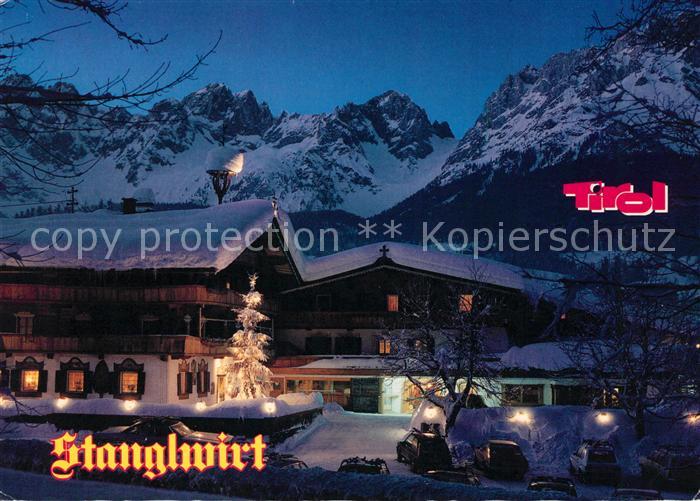 Going Wilden Kaiser Tirol Gasthof Stanglwirt Abend