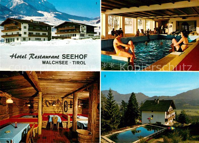 Walchsee Tirol Hotel Restaurant Seehof Hallenbad Freibad
