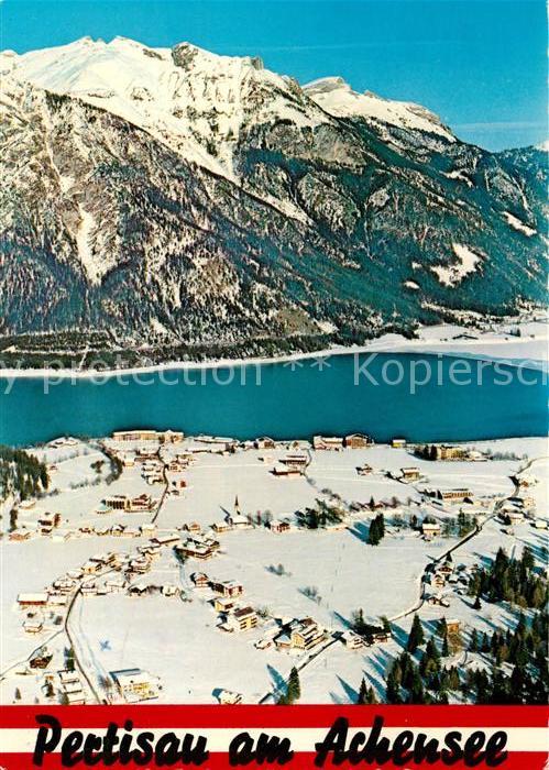 Pertisau Achensee WinterlandschaftFliegeraufnahme
