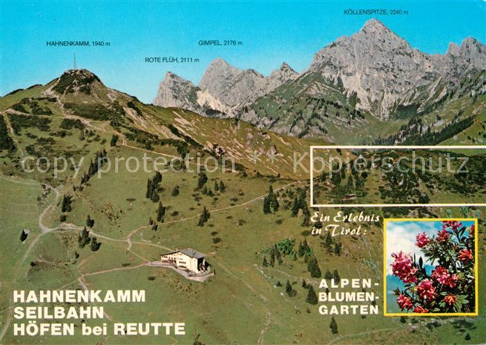 Hoefen Tirol Hahnenkamm Seilbahn Alpenblumengarten