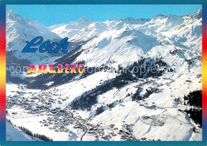 Lech Vorarlberg Fliegeraufnahme Winter