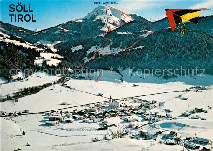 Soell Tirol Fliegeraufnahme Winterlandschaft