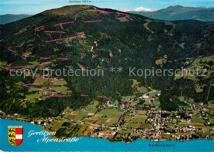 Bodensdorf Ossiacher See Fliegeraufnahme Gerlitzen Alpenstrae