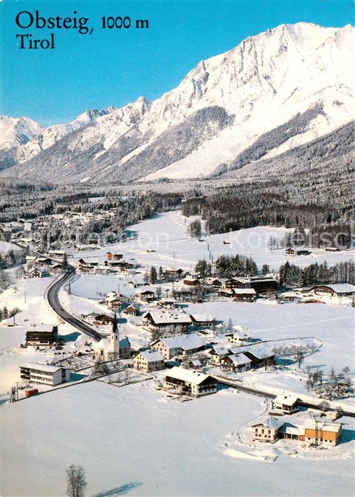 Obsteig Tirol Fliegeraufnahme Winterlandschaft