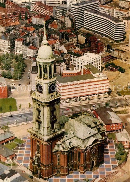 Hamburg Fliegeraufnahme Hauptkirche Sankt Michaelis