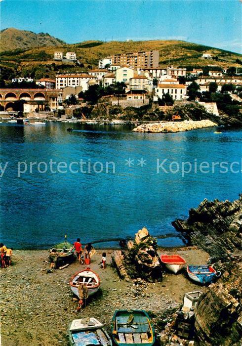 Cerbere Grenze Frankreich Spanien Strand Del Saurell