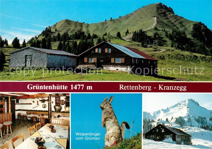Rettenberg Oberallgaeu Gruentenhuette Kranzegg Wolperdinger vom Gruenten Winter