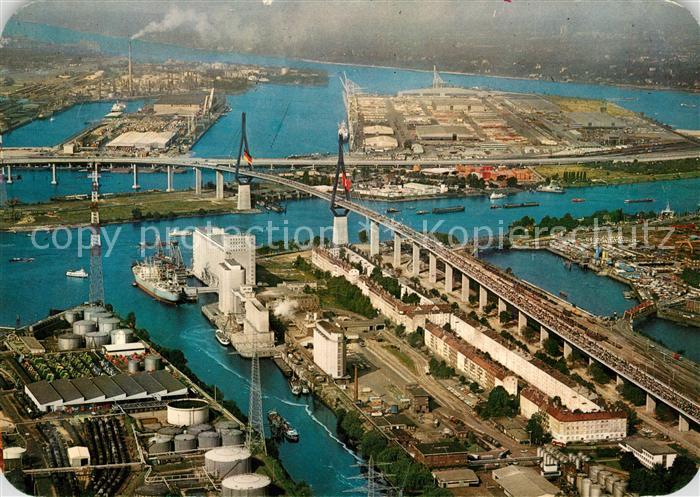 Hamburg Fliegeraufnahme Koehlbrandbruecke