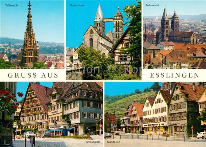Esslingen Neckar Stadtkirche Rathausplatz Marktplatz Panorama