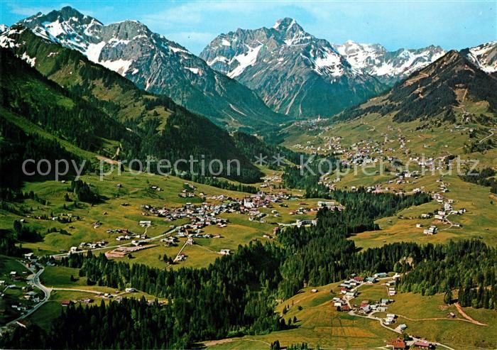 Kleinwalsertal Fliegeraufnahme Riezlern Hirschegg Mittelberg