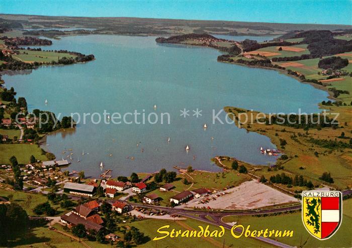 Obertrum See Fliegeraufnahme Strandbad
