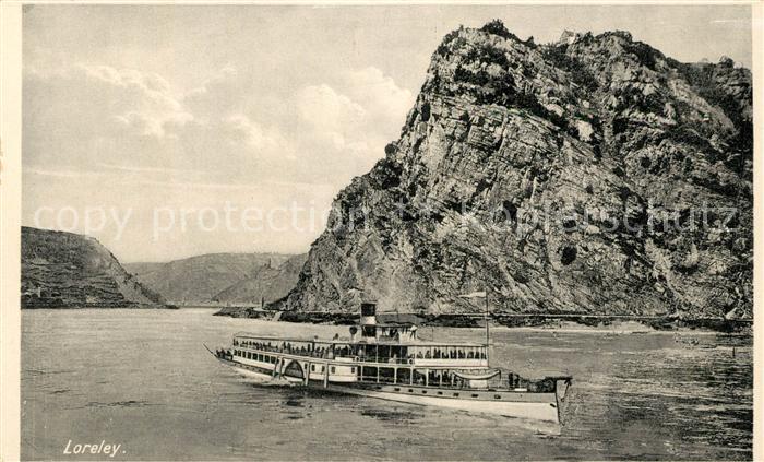 Loreley Lorelei Felsen Fahrgastschiff