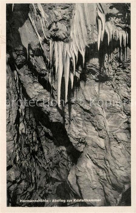 Halberstadt Hermannshoehle Abstieg zur Kristallkammer