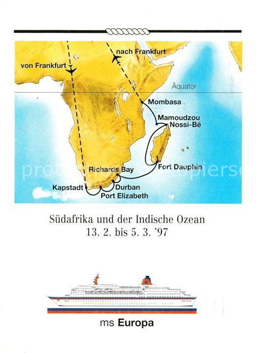 Schiffe Ships Navires MS Europa Suedafrika Indischer Ozean