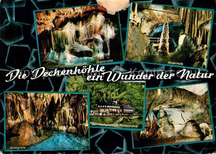 Hoehlen Caves Grottes Dechenhoehle Orgelgrotte Kaiserhalle Nixengrotte