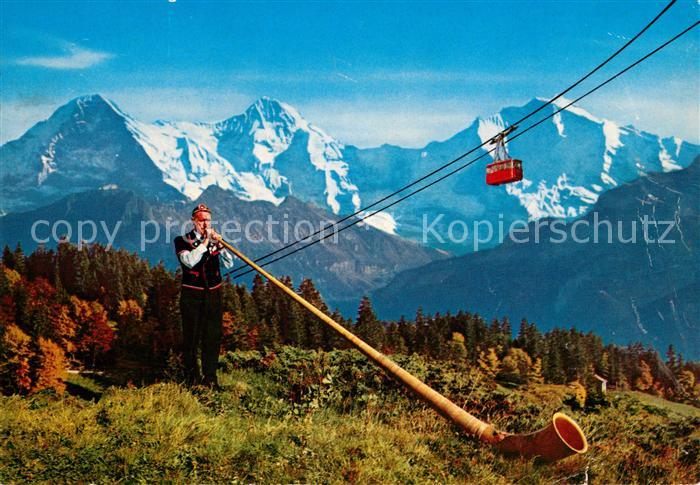 Alphorn Eiger Moench Jungfrau Seilbahn