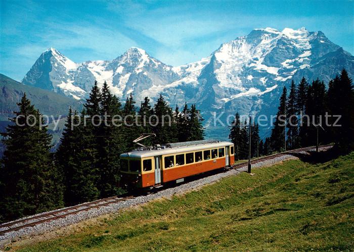 Bergbahn Gruetschalp-Muerren Eiger Moench Jungfrau