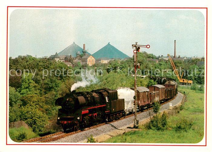 Eisenbahn Gueterzug Lok 58 3032 Ronneburg
