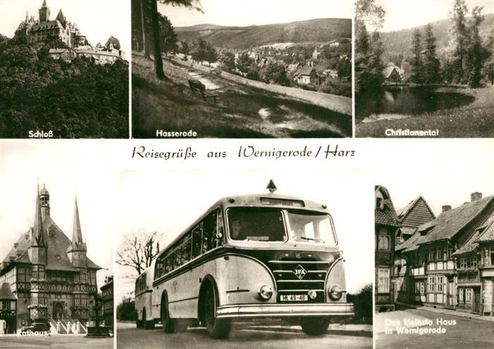 Autobus Omnibus Wernigerode Schloss Rathaus Christianental Hasserode