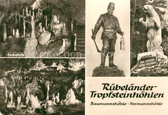 Hoehlen Caves Grottes Rübeland Tropfsteinhöhlen Säulenhalle B