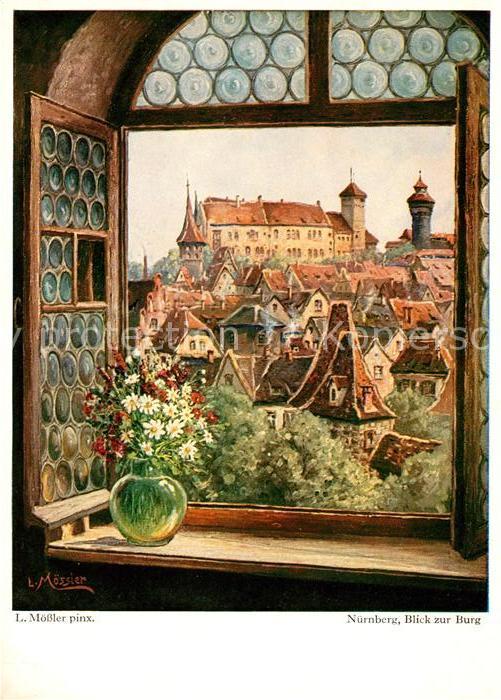 Moessler L. Nuernberg Blick zur Burg