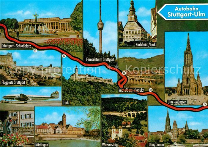 Autobahn Stuttgart-Ulm Aichelberg-Viadukt Nuertingen Wiesensteig