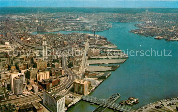 Boston Massachusetts Fliegeraufnahme Congress Steet bridge