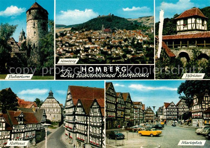 Homberg Efze Pulverturm Marktplatz Rathaus