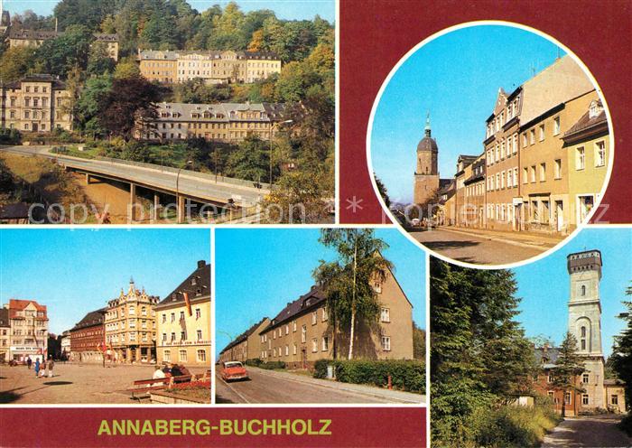 Annaberg-Buchholz Erzgebirge St. Annenkirche Markt Friedrich-Engels-Strasse