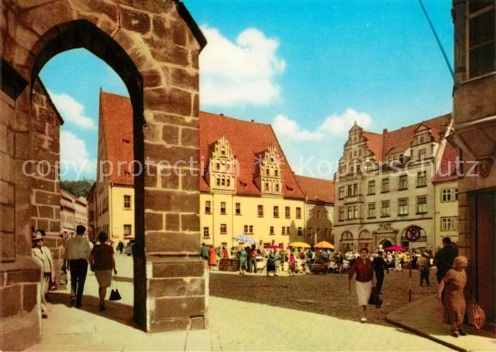 Meissen Elbe Sachsen Marktplatz Rathaus