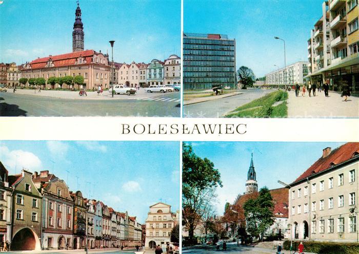 Boleslawiec Bunzlau Ratusz Adama Asnyka Zabytkowe kamieniczki w Rynku Plac Armii
