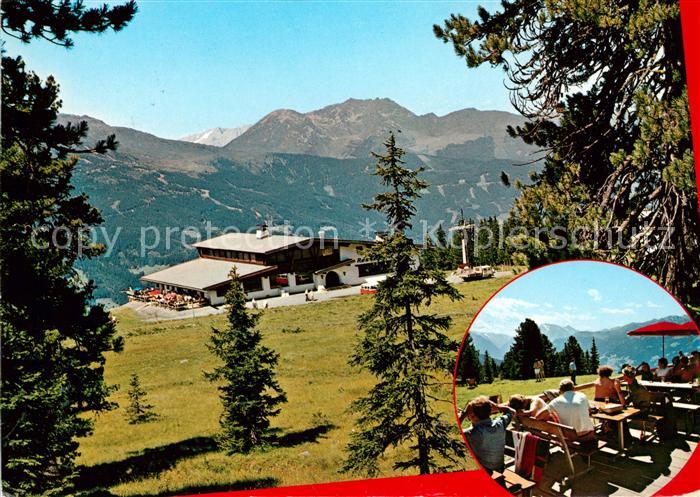 Zillertal Tirol Bergrestaurant Rosenalm Terrasse