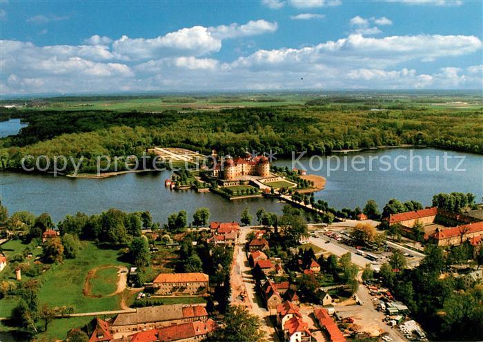 DRESDEN Elbe Moritzburg Jagdschloss von August dem Starken Fliegeraufnahme