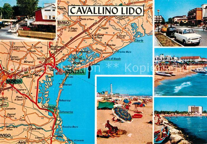 Cavallino Venezia Strandpartien Gebietskarte