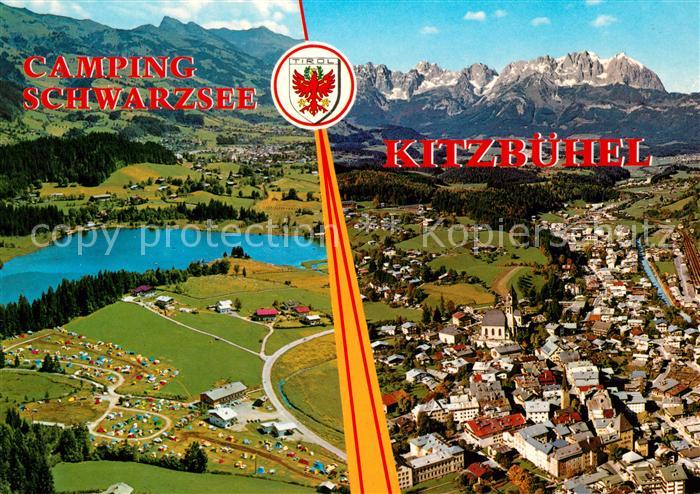Kitzbuehel Tirol Camping Schwarzsee Fliegeraufnahme